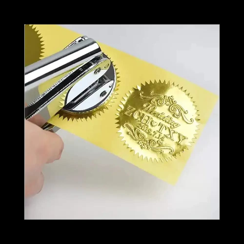 Embossed Seal Stamp Stickers Gold Sliver Certificate Award Sticker for Envelope Wedding Party Gift Business Decoration